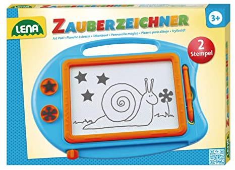 Lena 65696 - Zeichentafel, magische Tafel ca. 20 cm, Zaubermaltafel 2 fach sortiertZauberzeichner für Kinder ab 3 Jahre