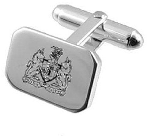 Select Gifts Manschettenknöpfe, Sterling-Silber 925, achteckig, graviertes Vektor-Logo, inkl. Geschenkbox