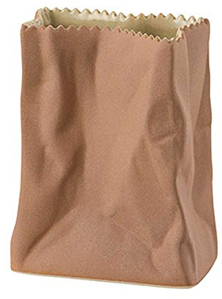 Rosenthal Do not Litter Tütenvase Hellbraun 10 cm