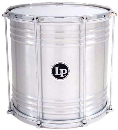 LP Latin Percussion Repiniques Brazilian Aluminium/Chrome 12 x 12, Kunststofffell, 6 Stimmschrauben, LP3112 - Trommel, Snare, Bass Drum, Samba, Marchingdrum, große