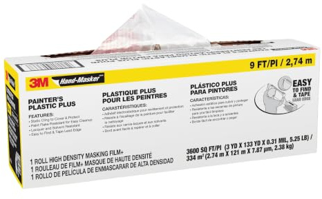 3M MFB-9 Hand-Masker Painter's Plastic Plus, 9 x 400-Feet