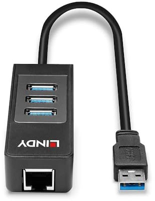 Lindy Adaptateur Hub USB 3.1 & Ethernet Gigabit
