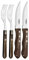 Tramontina Set di 4 posate da bistecca Jumbo, manico in legno (2 coltelli; 2 forchette)