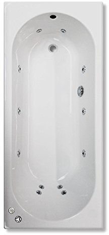 GW Interiors Standard 1700 x 700mm Whirlpool Bath With ECO 12 Jet Spa System