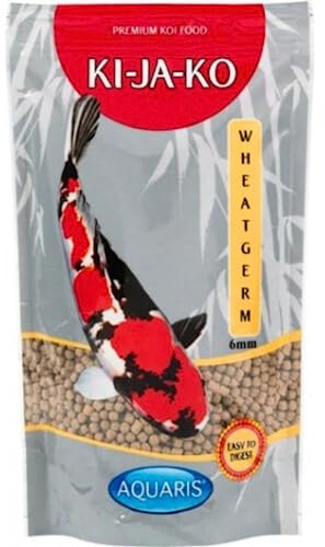 KI-JA-KO Alimento para Koi Germen de Trigo, pienso Especial Primavera y otoño, Rico en Vitamina E y Omega-3, Altamente digestible, sin carotenoides, 1 kg, pellets 6 mm