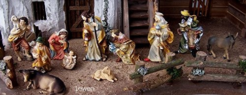 Mathias Krippenfiguren aus Polyresin, handbemalt. Weihnachtskrippe 11 TLG. 11 cm