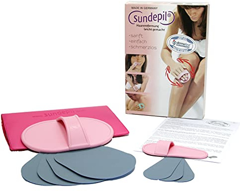 SUNDEPIL Haarentferner Set, mit 12 Ersatzscheiben, Enthaarungspads, Haarentfernungpads | Haarentfernung Ohne Rasieren Schmerzen & Schneiden