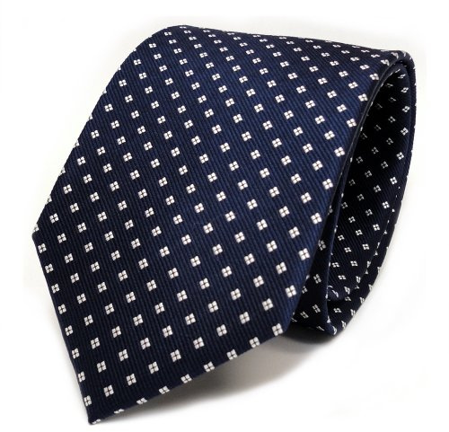 TigerTie - Cravatta di design in seta con motivo a pois - Larghezza della cravatta 8 cm, Krawattengröße: ca. Länge 150 cm, Breite 8 cm