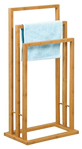 MSV Handtuchständer, Bambus, Weiß, One Size