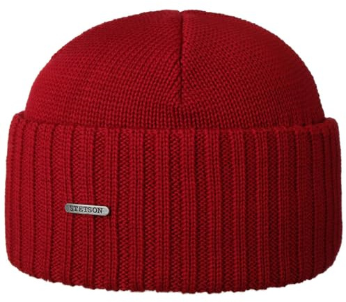 Stetson Northport Umschlagmütze einfarbig Made in Italy Damen Herren Herbst Winter