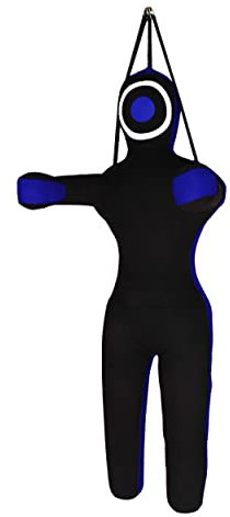 ROX Grappling Dummy Realistische Aufhängen Stil Brazilian Jiu Jitsu Training Bag Gemischte Kampfkunst MMA (Ungefüllt) Schwarz Blau (6 Fuß (72) - 180 cm - Ungefüllt)