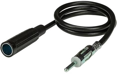 Sound way - Cavo prolunga per Cavo Maschio/Femmina DIN schermato Adattatore per Antenna Radio AM/FM/Dab autoradio 1 Metro