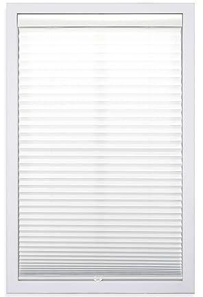 DEZ FURNISHINGS Cordless 1 Light Filtering Pleated Shade, Fabric, 70W x 64H, White
