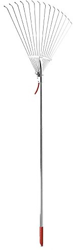 AUSONIA - 35217 RASTRILLO Escoba Regulable para Hojas con Mango 120 CM