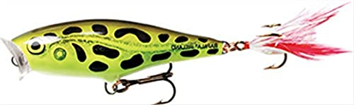 Rapala - Skitter Pop Angelköder - Angelzubehör mit Balsaholz - Süßwasser Spinnköder - Lauftiefe Topwater - Fischköder 7cm, 7g - Hergestellt in Estland - Lime Frog, Limettenfrosch