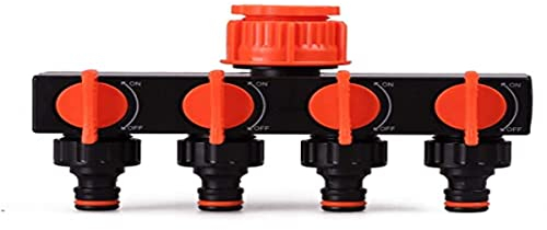 Bradas ECO-PWB3033 4-Fach Verteiler für Wasseranschluss, schwarz, 10 x 5 x 5 cm