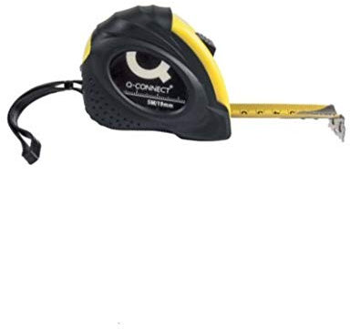 Q-Connect 936865 Mètre Enrouleur Caoutchouc Frein Matériel Anti-choc Largeur 19mm Longueur 5m Assorties