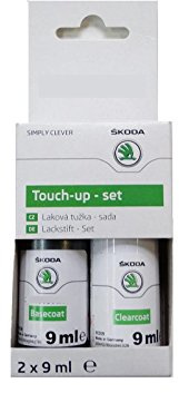 Skoda Original Lackstift Set Stahl Grau M3M3 F7A