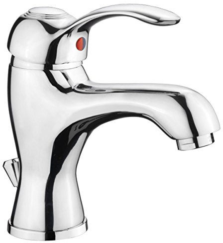 Cornat Waschtisch-Einhebelarmatur Luca - Verchromter Messingkörper - Normale Auslaufhöhe - Mit Ablaufgarnitur / Wasserhahn fürs Bad / Waschbecken-Armatur / Badarmatur / LU1 | Mit Ablaufgarnitur – klare Linienführung – komfortable Bedienung – stabile Ausführung – einfache Montage – alltagstauglich