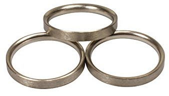 Edelstahl Gardinenringe halbrund mit Faltenlegehaken für 16 mm Durchmesser Gardinenstangen, 10 Stück