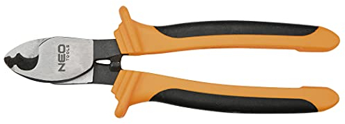 NEO TOOLS Kabelschneider für Kupfer- und Aluminiumkabel, 160 mm, DIN 5749, gehärtete Backen, Chrom-Vanadium-Stahl, ergonomischer Griff,