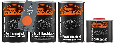 TRISTARcolor Autolack Set Dose spritzfertig für Aixam A201 Orange Nacre Grundlack + Basislack + 2K Klarlack 3,5L