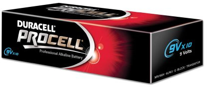 LINDY PP3' Type 9V Duracell Procell Batteries (Pack of 10)