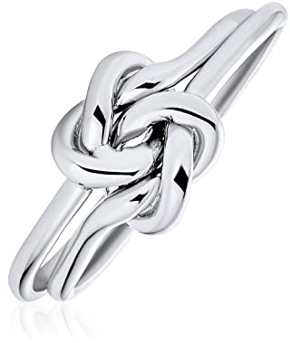 Personalisieren Sie Die Besten Freunde Irischen Keltischen Liebesknoten Unendlichkeitsversprechen Ringband Für Frauen Teenager Oxidiertes .925 Sterling Silber Anpassbar