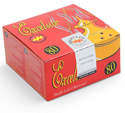 None Box Of Charcoal Discs - 8 Packs Of 10 Discs - Swiftlite