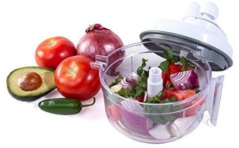 Salsa Maker, Food Chopper, Mixer and Blender - Salsa Master Manual Food Processor