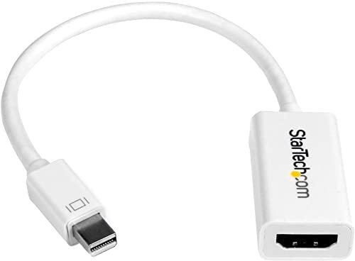 StarTech - Adaptateur actif Mini DisplayPort 1.2 vers HDMI 4K pour MacBook Pro MacBook Air compatible Mini DP - M F - Blanc - Convertisseur vidéo - DisplayPort - blanc - pour Apple MacBook Air; MacBook Pro