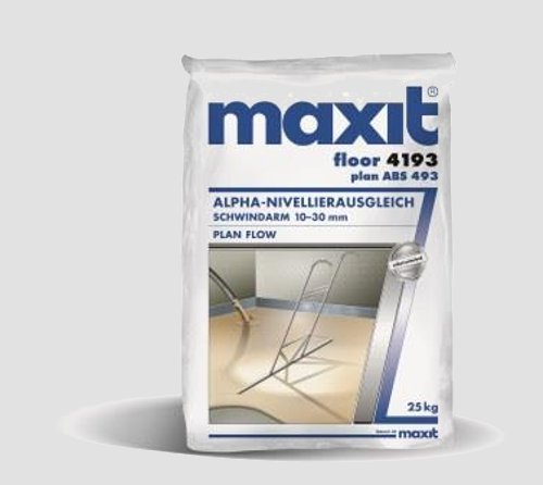 maxit floor 4193 - Calciumsulfat-Dünnestrich | 25kg | Fließestrich, Estrich für den Verguss von dünnschichtigen Warmwasser-Fußbodenheizungssystemen