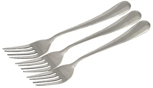 Chef Craft Heavy Duty Dinner Fork, 7.5 inches in Length 3 Piece Set, Stainless Steel