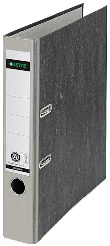 Leitz 10505085 kvalitetsmapp (plasthölje, A4, 8 cm ryggbredd), grå