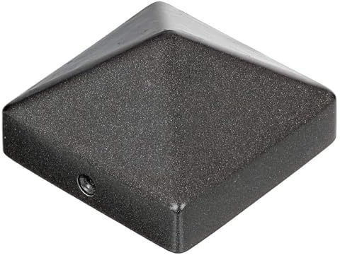 Alberts 217082 Capuchon pour poteau en bois | forme haute | fonte d'aluminium | en anthracite métallique | 70 x 70 mm