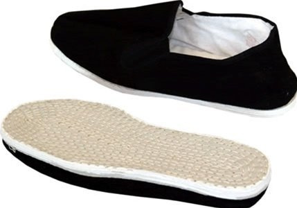 Men's Martial Art Kung Fu Tai Chi Cotton Sole Canvas Shoes Black Size: 14