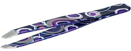 Pinzetta obliqua Purple Seventies TNS Cosmetics - in acciaio inox qualità professionale