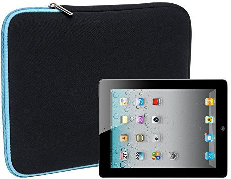 Slabo Tablet Tasche Schutzhülle für Apple iPad 2 Hülle Etui Case Phablet aus Neopren – TÜRKIS/SCHWARZ