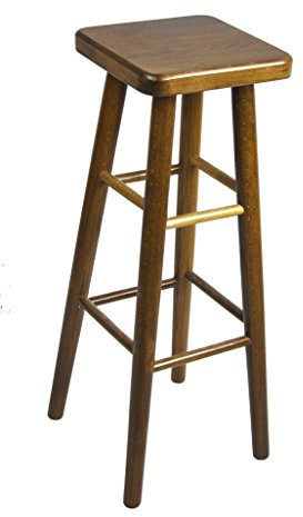 Magnetic Mobel Barhocker Stück Holz Buche hell Heller Holzhocker Barstuhl Stuhl 80 cm (Eiche)