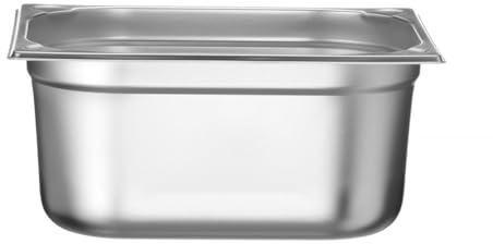 HENDI Gastronormbehälter, mit verstärkten Ecken, GN1/2, (H)150mm, Edelstahl | Geeignet für Chafing Dishes, Bain-Marie, Backöfen, Gefrierschränke, temperaturbeständig von -40° bis 250°C, 9,5L, 325x265mm