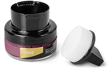 Kaps Professional Schuhpflege Delicate Cream mit Schaumaplikator - Schuhcreme & Pflegemittel zur Reinigung und Auffrischung von Naturleder und Synthetik (50ml) (125 - Fuchsia)