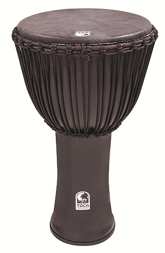 Toca Freestyle Canon Djembe 14 with Bag, Black Mamba