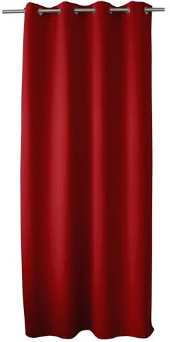 Disfrute de Home con 8 Blackout Cortina Ojales Poliéster Roja 140x240 cm