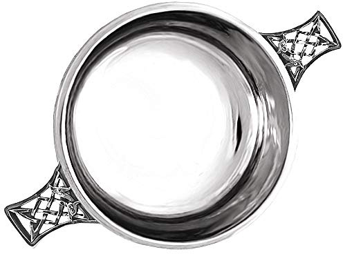 English Pewter Company 4 Celtic Pewter Quaich Whisky Tasting Bowl Loving Cup [PQ515]