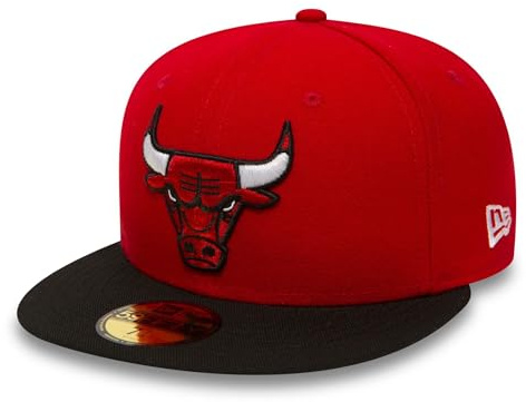 New Era NBA League Basic 59Fifty Snapback Chicago Snapback cap, Uomo, Red Black, 7 5/8 (60.6 cm)