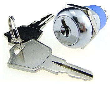 1set Electric 18.55mm 3 Position 8 Pins Metal Key Lock Switch AC 250V 5A