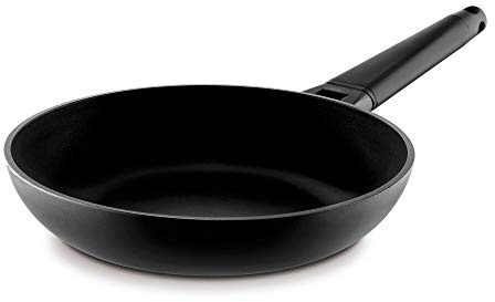 CASTEY - Sartén de Inducción Castey, Modelo 4-26, Color Negro, Tamaño 26 cm, Aluminio y Mango Desmontable, Revestimiento Antiadherente, sin PFOA, Base Full Induction, Apta para Todas las Cocinas