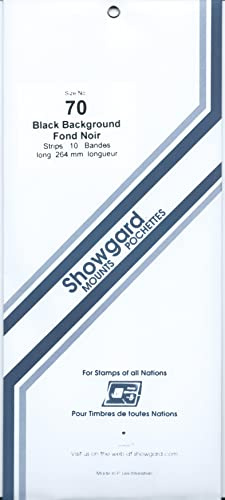 Showgard Strip Style Black Stamp Mounts Size 70
