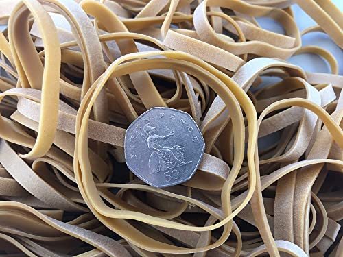 30 x Thick 3.5 First Steps ® Strong Rubber Elastic Bands 89mm x 6mm 40 Grams Heavy Duty No.64