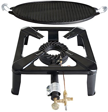 Réchaud Lot de 2 avec Light Plaque de cuisson en fonte, petit